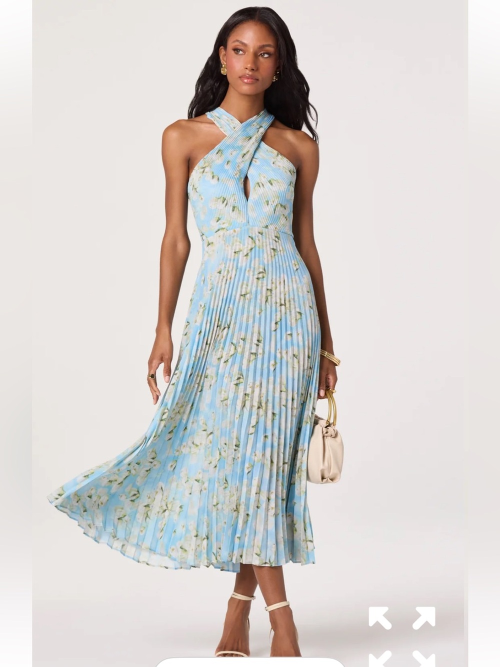 ASTR the Label Samantha Plisse Halter Dress
